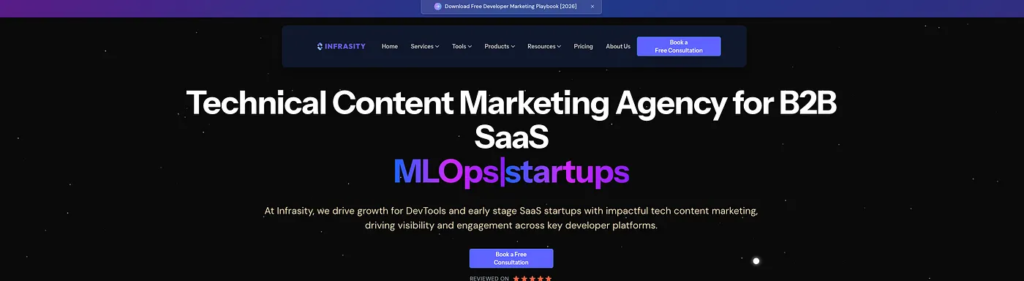 Inrasity- Devtools content marketing agency