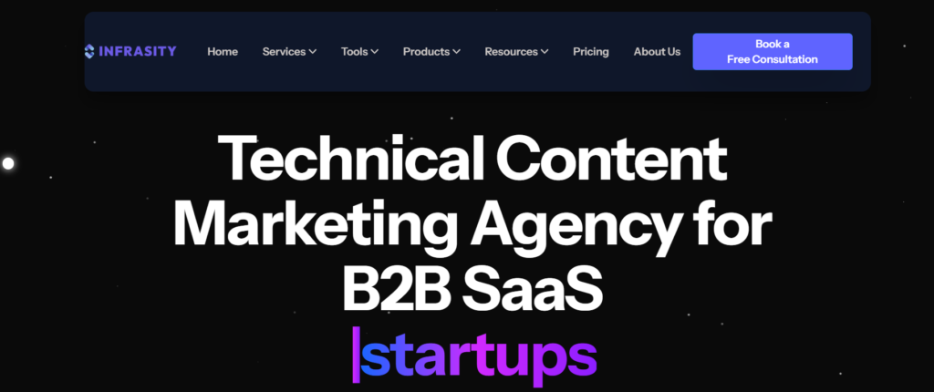 Infrasity technical content agency for B2B SaaS
